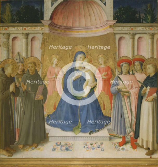 Sacra Conversazione (Pala von Bosco ai Frati), c. 1450. Creator: Angelico, Fra Giovanni, da Fiesole (ca. 1400-1455).