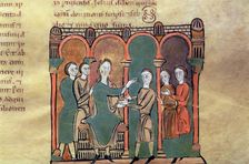 Sacramental Witness of Count Bernat I of Besalú the Tallaferro (? 970 - 1020), miniature in Libe…