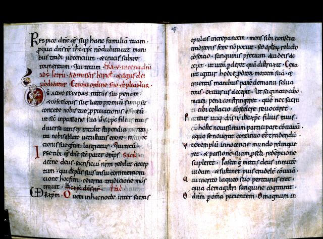 Sacramentary of the monastery of Ripoll, manuscript on parchment, c. 1050.