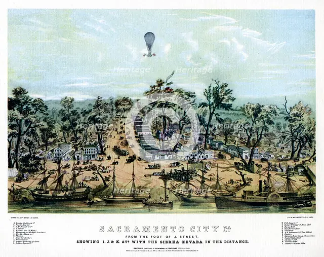 Sacramento, California, 1849 (1937).Artist: Endicott & Co.