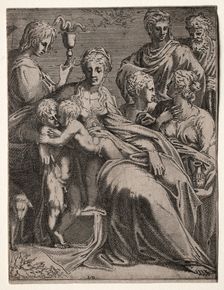 Sacred Conversation, 1540s. Creator: Léon Davent (French)