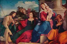 Sacred Conversation c1525. Artist: Jacopo Palma il Vecchio