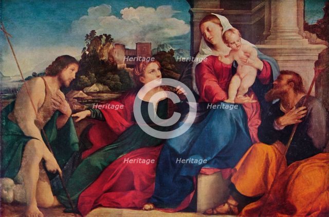 'Sacred Conversation', c1525. Artist: Jacopo Palma il Vecchio.
