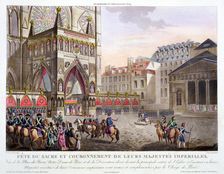 Sacred Festival and Coronation of their Imperial Majesties Paris, 1804 (1806). Artist: Dorgez