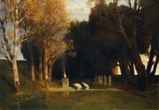 Sacred grove, 1882. Creator: Arnold Bocklin