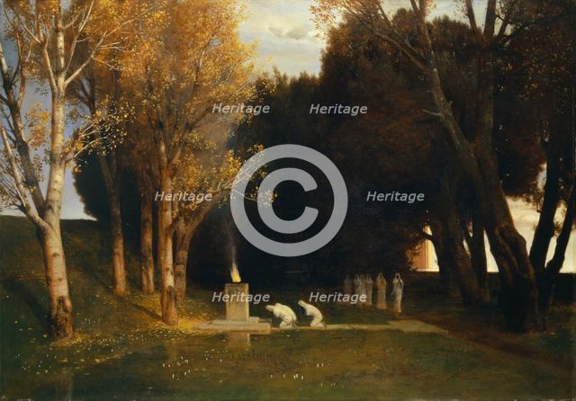 Sacred grove , 1882. Creator: Böcklin, Arnold (1827-1901).