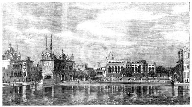 Sacred Tank, and Marble Causeway leading to a Sikh Temple, in Umritzir, 1858. Creator: Unknown.