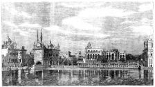 Sacred Tank, and Marble Causeway leading to a Sikh Temple, in Umritzir, 1858. Creator: Unknown