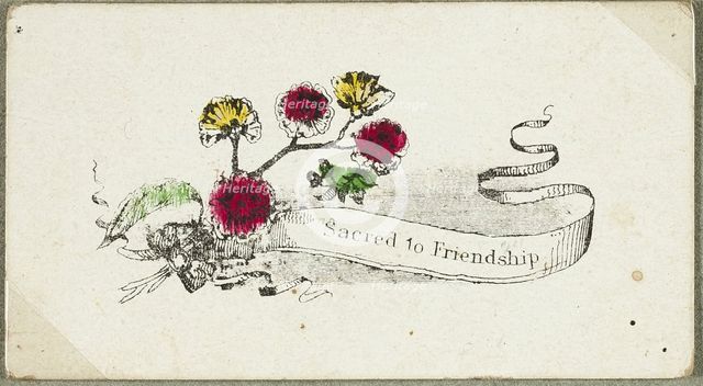 Sacred to Friendship (valentine), c.1830. Creator: Unknown.