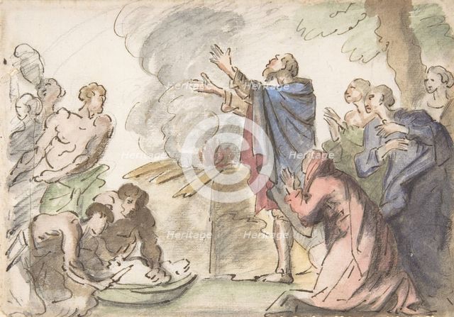 Sacrifice of Noah (?), 18th century. Creator: Anon.