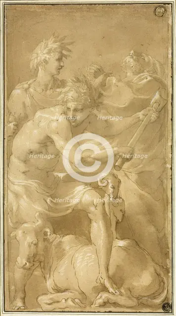 Sacrifice of a Bull, n.d. Creator: Francesco Primaticcio.