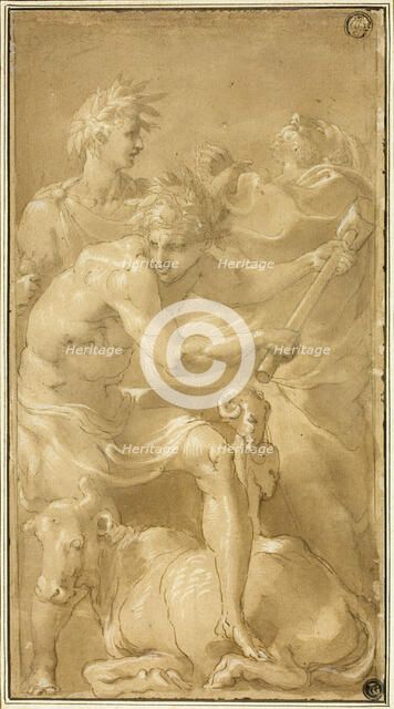 Sacrifice of a Bull, n.d. Creator: Francesco Primaticcio.