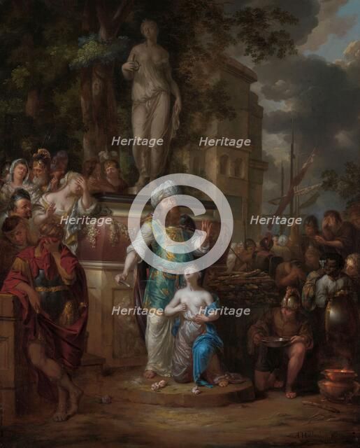 Sacrifice of Iphigenia, 1690-1700. Creator: Arnold Houbraken.