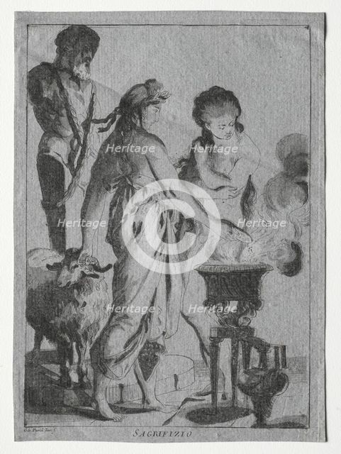 Sacrifice, c. 1775-1776. Creator: Giovanni David (Italian, 1743-1790).