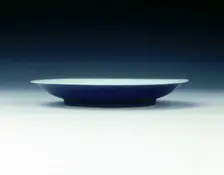 Sacrificial blue-backed saucer, Yongzheng period, Qing dynasty, China, 1723-1735. Creator: Unknown