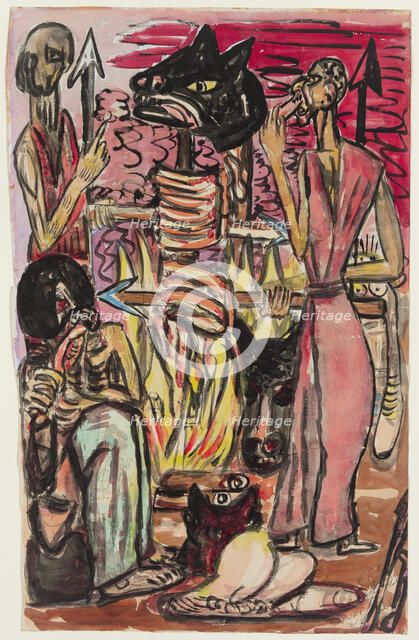 Sacrificial Meal, 1947. Creator: Max Beckmann.