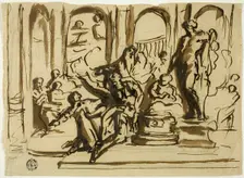 Sacrificial Scene, n.d. Creators: Jan Luyken, Abraham Jansz van Diepenbeeck