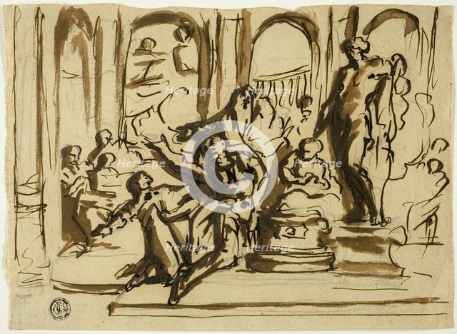 Sacrificial Scene, n.d. Creators: Jan Luyken, Abraham Jansz van Diepenbeeck.