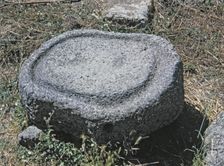 Sacrificial stone in the Phoenician-Punic Nuraghe of Santu Antine