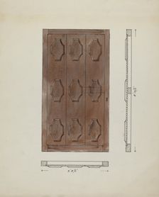 Sacristy Door, c. 1936. Creator: Geoffrey Holt