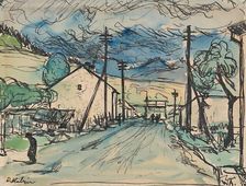 Sad Man in the Village, 1930-1939. Creator: Arnold Peter Weisz-Kubincan