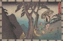 Sadakuro Threatening to Kill Yoichibei, ca. 1840., ca. 1840. Creator: Ando Hiroshige
