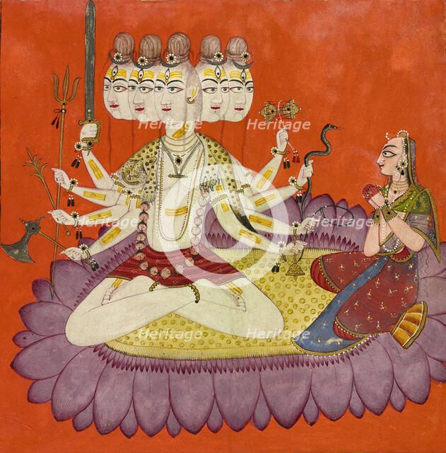 Sadashiva worshipped by Parvati, ca. 1690. Creator: Devidasa.