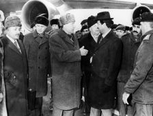 Saddam Hussein and Andrei Gromyko, Moscow, Russia, 1986
