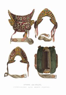 Saddle of Tsar Boris Godunov. From the Antiquities of the Russian State, 1849-1853. Creator: Solntsev, Fyodor Grigoryevich (1801-1892)