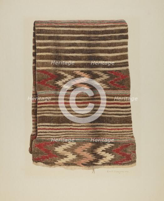Saddle Blanket, c. 1930. Creator: Ethel Dougan.