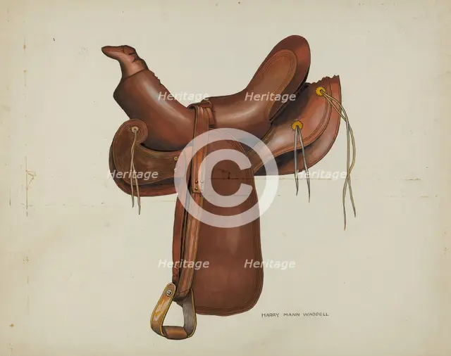 Saddle, c. 1936. Creator: Eva Fox.