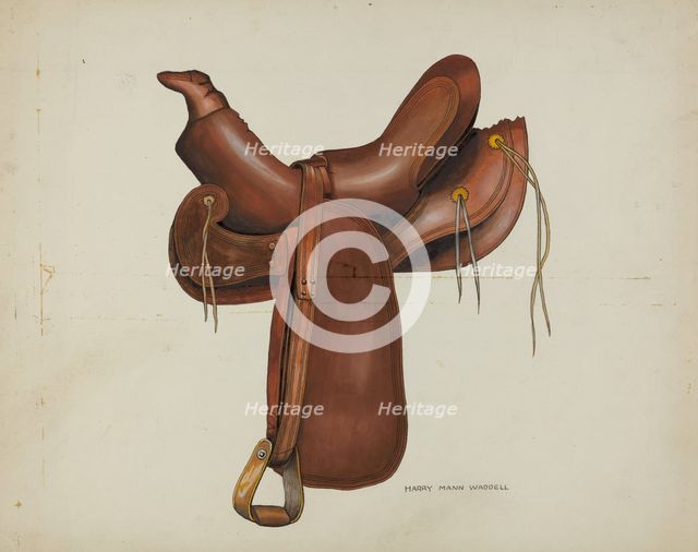Saddle, c. 1936. Creator: Eva Fox.