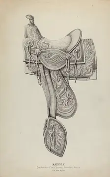 Saddle, c. 1936. Creator: Gerald Transpota