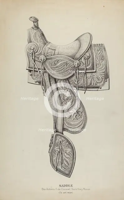 Saddle, c. 1936. Creator: Gerald Transpota.