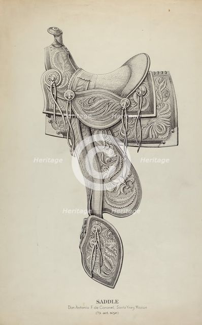 Saddle, c. 1936. Creator: Gerald Transpota.