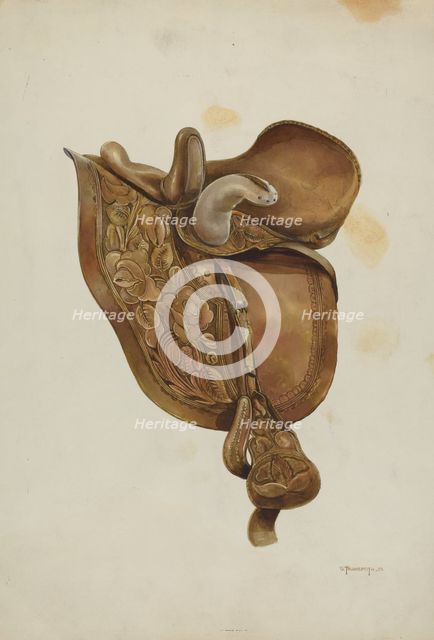 Saddle, c. 1937. Creator: Gerald Transpota.