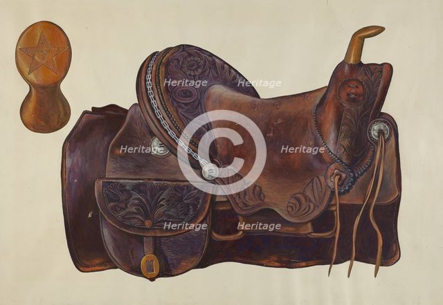 Saddle, c. 1938. Creator: Unknown.
