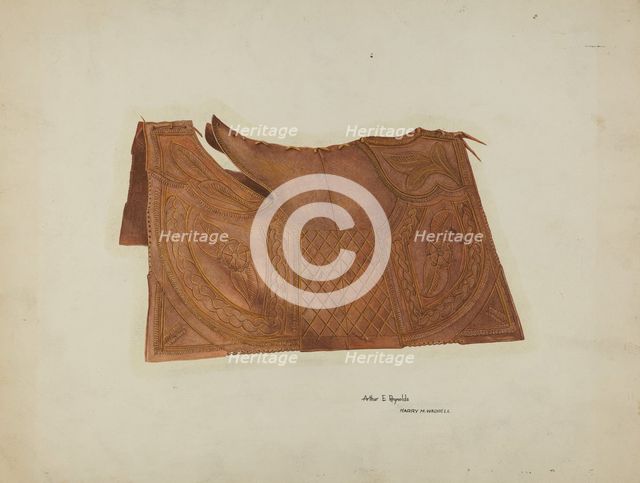 Saddle Cover, c. 1940. Creator: Arthur P. Reynolds.