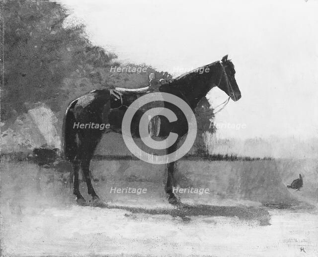 Saddle Horse in Farm Yard, ca. 1870-75. Creator: Winslow Homer.