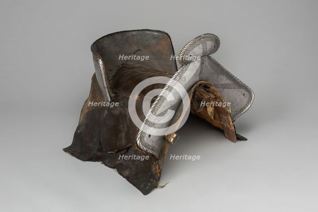Saddle with Four Saddle Plates, Southern Germany, c. 1540. Creator: Unknown.
