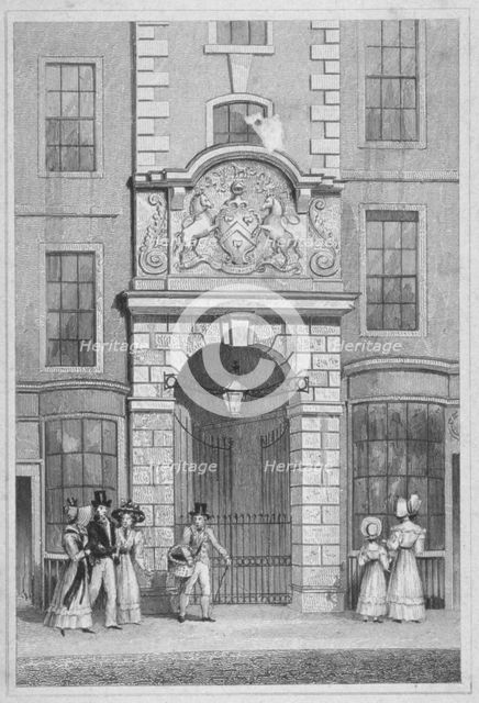 Saddlers' Hall, Cheapside, City of London, 1830. Artist: W Watkins