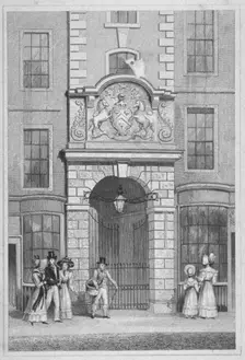 Saddlers Hall, Cheapside, City of London, 1830. Artist: W Watkins