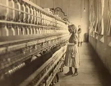 Sadie Pfeiffer, Spinner in Cotton Mill, North Carolina, 1910. Creator: Lewis Wickes Hine