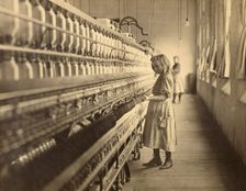 Sadie Pfeiffer, Spinner in Cotton Mill, North Carolina, 1910. Creator: Lewis Wickes Hine