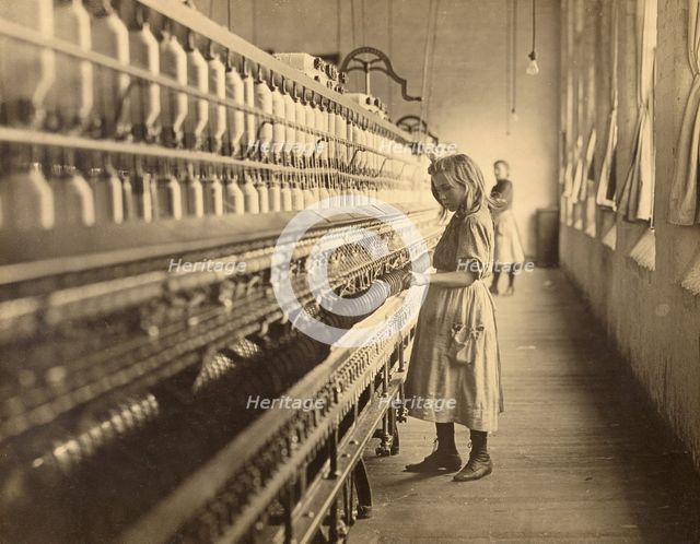 Sadie Pfeiffer, Spinner in Cotton Mill, North Carolina, 1910. Creator: Lewis Wickes Hine.