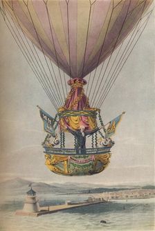 Sadler Over The Lighthouse, Dublin 1817, (1920). Creator: Robert Havell