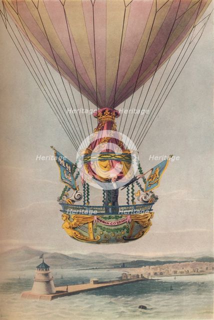 'Sadler Over The Lighthouse, Dublin', 1817, (1920). Creator: Robert Havell.