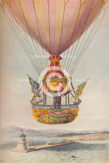 'Sadler over the Lighthouse, Dublin', 19th century. Artist: Robert Havell.