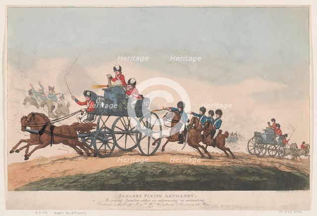 Sadlers Flying Artillery, September 3, 1798., September 3, 1798. Creator: Thomas Rowlandson.