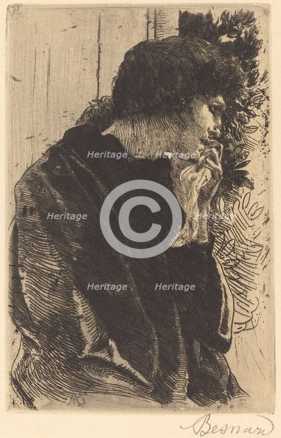 Sadness (Tristesse), 1887. Creator: Paul Albert Besnard.